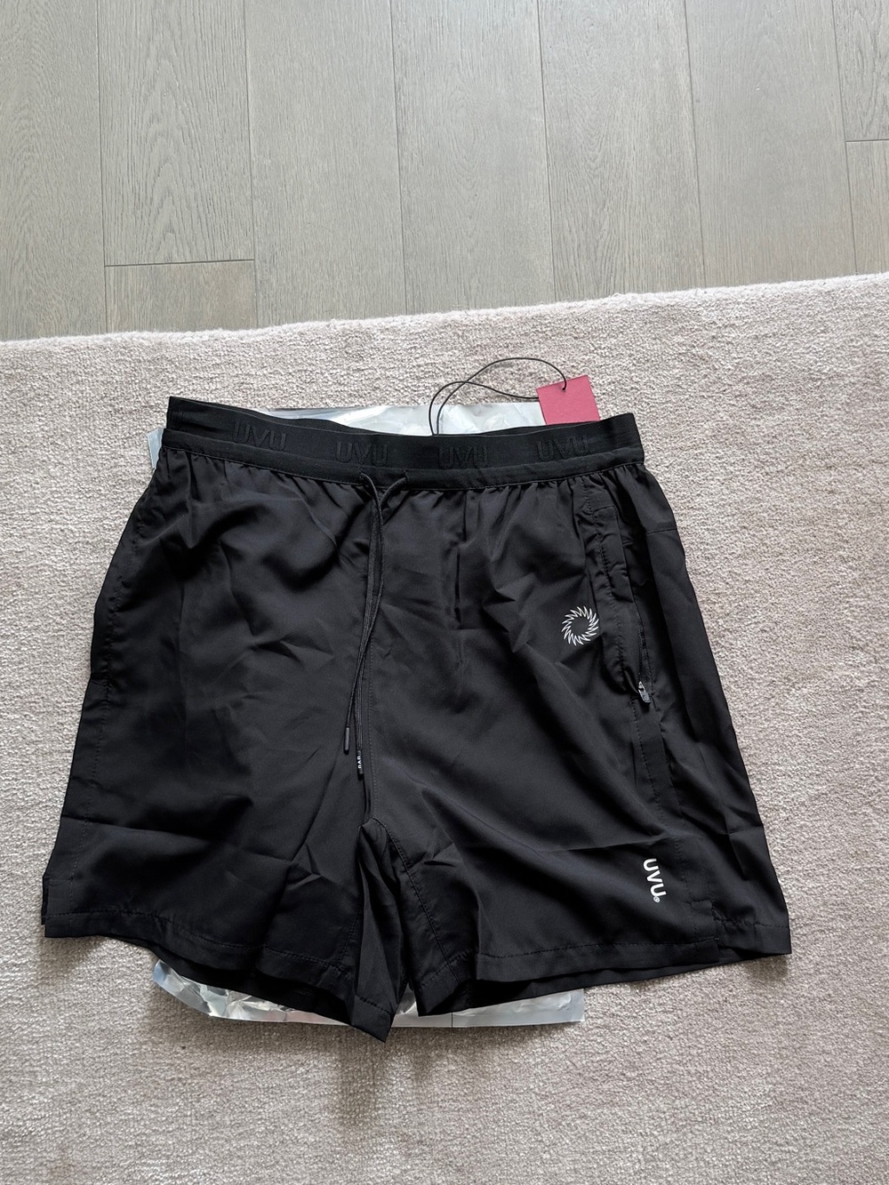 UVU Black Athletic Shorts with Drawstring size large